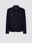 Blue Wool Flannel Trucker Jacket | Jacob Cohën | Details 1