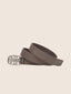 Black Textured Leather Belt | Jacob Cohën | Details 