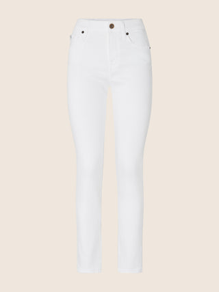 Kimberly Skinny 5 Pocket Pants in White Power Stretch Bull Denim
