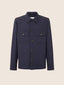 Overshirt leggera in twill di nylon stretch blu scuro | Jacob Cohën