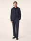 Overshirt leggera in twill di nylon stretch blu scuro | Jacob Cohën