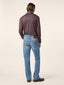 Long-sleeve Polo Shirt in Mélange Burgundy Merino Wool | Jacob Cohën | Details 3