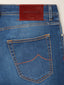 Nick Slim 5 Pocket Jeans in Medium Blue Super Stretch Denim | Jacob Cohën