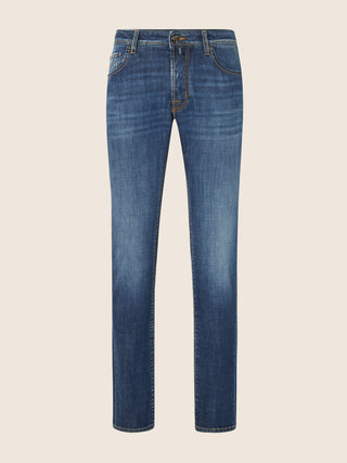 Nick Slim 5 Pocket Jeans in Dark Blue Comfort Denim