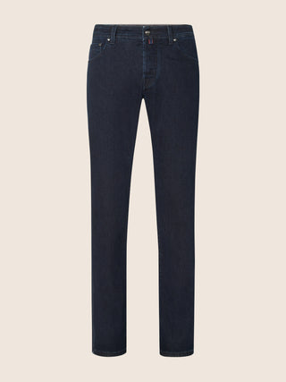 Nick Slim 5 Pocket Jeans in Dark Blue Super Stretch Soft Denim in Cotton and Lyocell