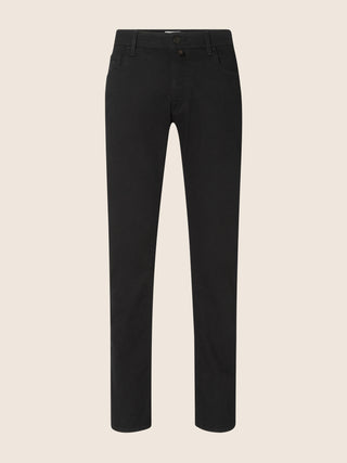 Bard Regular-Slim 5 Pocket Jeans in Super Stretch Stay Black Denim with Rinse Wash