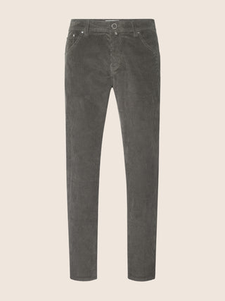 Scott Slim Carrot 5 Pocket Pants in Taupe Stretch Corduroy Soft Denim in Cotton and Modal