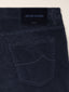 Scott Slim Carrot 5 Pocket Pants in Navy Blue Stretch Corduroy Soft Denim in Cotton and Modal | Jacob Cohën