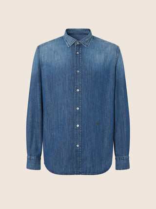 Mid Blue Lightweight Denim Shirt