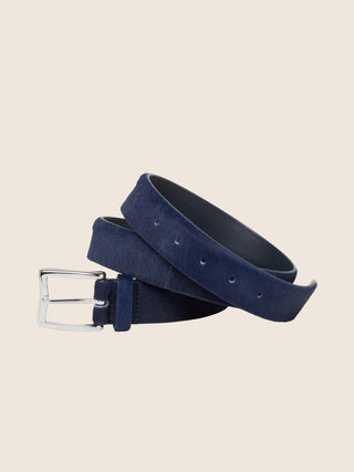 Ceinture en cuir de poulain bleu nuit