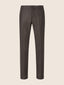 Pantalon Gray coupe chino droite en tissu pied-de-poule en laine vierge marron foncé | Jacob Cohën