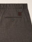 Pantalone chino Gray regular in pied-de-poule di lana vergine marrone scuro | Jacob Cohën | Details 4