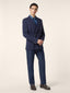 Dark Blue Double-Breasted Wool and Cashmere Jersey Blazer | Jacob Cohën