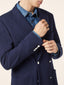Dark Blue Double-Breasted Wool and Cashmere Jersey Blazer | Jacob Cohën | Details 4