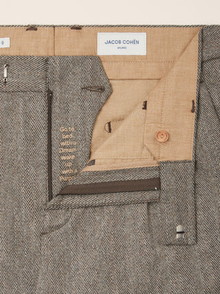 Lucas - Hose aus Chevron-Wolle