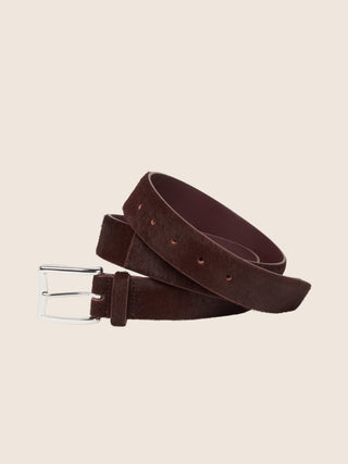 Ceinture en cuir de poulain marron