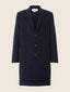 Navy Blue Double Wool Coat | Jacob Cohën