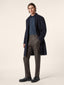 Navy Blue Double Wool Coat | Jacob Cohën