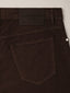 Bard Regular-Slim 5 Pocket Pants in Dark Brown Cotton Stretch Satin | Jacob Cohën | Details 2