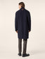 Navy Blue Double Wool Coat | Jacob Cohën | Details 3
