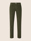 Bard Regular-Slim 5 Pocket Pants in Dark Green Cotton Stretch Satin | Jacob Cohën | Details 1