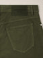 Bard Regular-Slim 5 Pocket Pants in Dark Green Cotton Stretch Satin | Jacob Cohën | Details 2