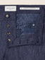 Bard Regular-Slim 5 Pocket Pants in Blue Melange Wool Comfort Flannel | Jacob Cohën | Details 5