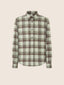Chemise en flanelle de coton à carreaux vert et marron | Jacob Cohën