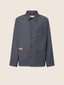 Navy Blue Cotton and Wool Comfort Twill Overshirt | Jacob Cohën