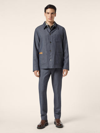 Cotton-Wool Twill Overshirt
