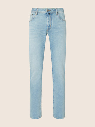 Bard Regular-Slim 5 Pocket Jeans in Light Blue Comfort Denim
