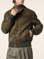Green Suede Aviator Jacket | Jacob Cohën | Details 4