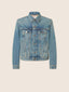 Mid Blue Cotton Indigo Denim Trucker Jacket | Jacob Cohën