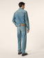 Mid Blue Cotton Indigo Denim Trucker Jacket | Jacob Cohën | Details 3