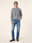 Bard Regular-Slim 5 Pocket Jeans in Medium Blue Comfort Denim | Jacob Cohën | Details 3