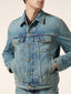 Mid Blue Cotton Indigo Denim Trucker Jacket | Jacob Cohën | Details 4