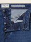 Bard Regular-Slim 5 Pocket Jeans in Medium Blue Cashmere Comfort Denim | Jacob Cohën | Details 4
