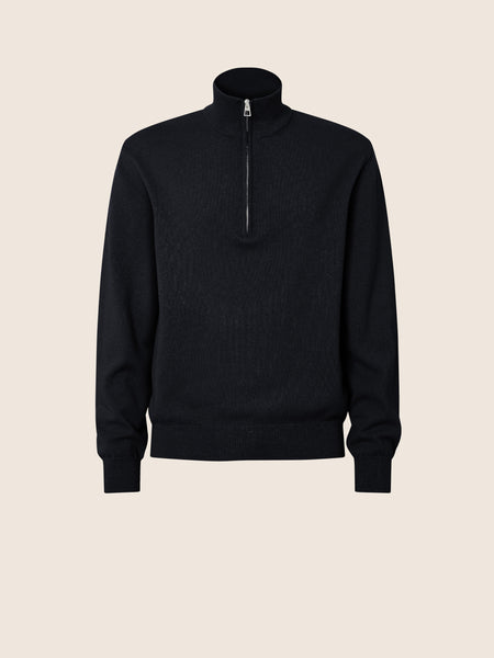 【新品・未使用】SHISHIKU★WOOL JAK NAVY /M Navy Shirt Collar Cardigan - Extra Fine Merino Wool | Jack Victor