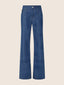 5-Pocket-Jeans Hailey Relaxed Fit aus mittelblauem Denim mit gelasertem Lilien-Motiv | Jacob Cohën