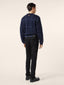 Crewneck Sweater in Wool and Mohair with Blue Check Pattern | Jacob Cohën | Details 3