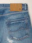Sean Relaxed-Straight 5 Pocket Jeans in Medium Blue Pure Cotton Denim | Jacob Cohën