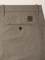 Bobby Slim Chino Pants in Brown and Rust Houndstooth-Patterned Virgin Wool | Jacob Cohën | Details 4
