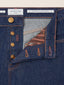 Edo Regular-Straight 5 Pocket Jeans in Blue Denim with Rinse Wash | Jacob Cohën | Details 4