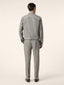 Gray Regular Chino Pants in Beige Melange Virgin Wool Stretch Flannel | Jacob Cohën | Details 3