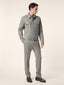 Gray Regular Chino Pants in Beige Melange Virgin Wool Stretch Flannel | Jacob Cohën