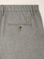 Gray Regular Chino Pants in Beige Melange Virgin Wool Stretch Flannel | Jacob Cohën | Details 4
