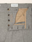 Gray Regular Chino Pants in Beige Melange Virgin Wool Stretch Flannel | Jacob Cohën | Details 5
