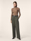 Isabel Straight Trousers in Forest Green Bistretch Wool Canvas | Jacob Cohën | Details 3