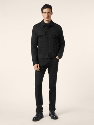 Trucker Jacket in Stay Black Denim