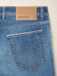 Bard LTD Regular-Slim 5 Pocket Jeans in Medium Blue Stretch Selvedge Denim | Jacob Cohën